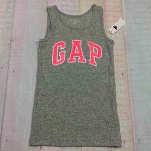 Gap Girls Medium 8-9 Gray & Pink Sequins Tank Top